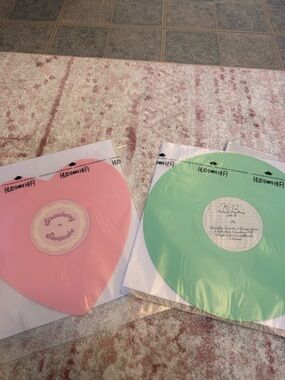 Melanie Martinez K-12 - Mint & Pink Heart-Shaped Vinyl Records